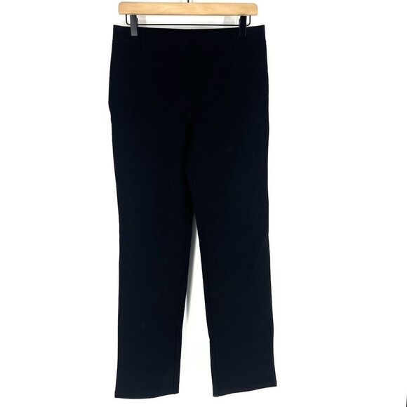 Quince Pants Size Medium Womens Black Ultra Stretch Ponte Straight Leg Career - Picture 1 of 7